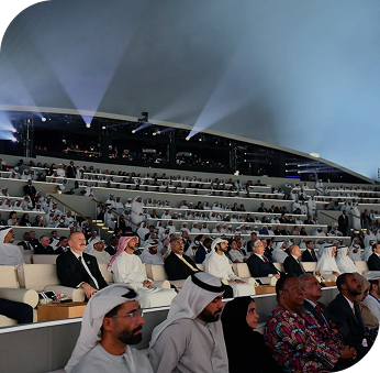Business conference with entrepreneurs in traditional Middle Eastern attire